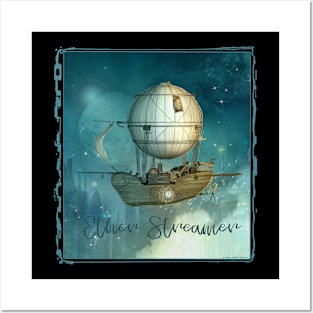 Awesome Steampunk Airship - Ether Streamer Posters and Art